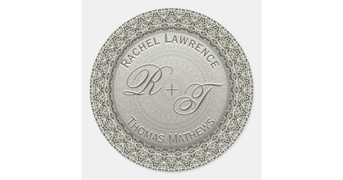 Custom Monogram Silver Wedding Seal | Zazzle