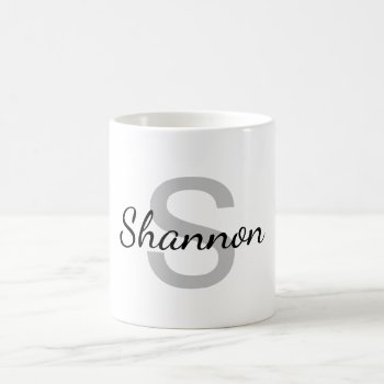 Custom Monogram Simple Script Business Coffee Mug by bestgiftideas at Zazzle