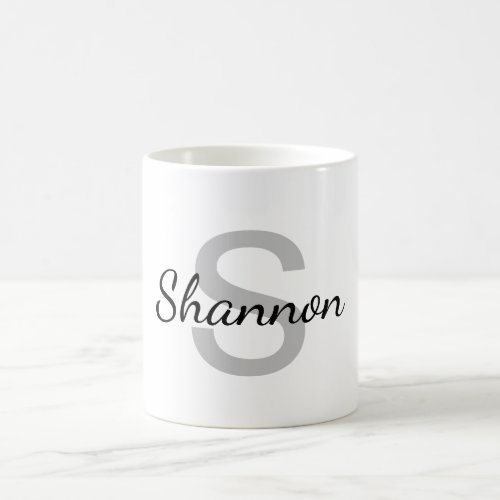 Custom Monogram Simple Script Business Coffee Mug