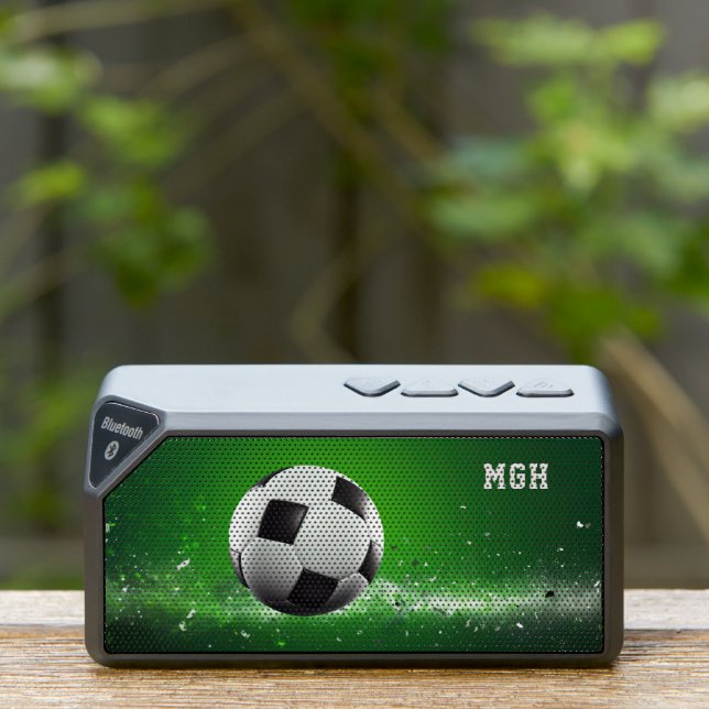 Custom Monogram Soccer Ball Bluetooth Speaker (Insitu(Outdoor))
