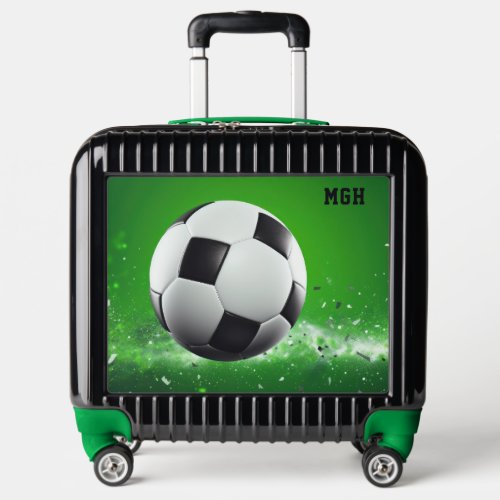 Custom Monogram Soccer Ball Luggage