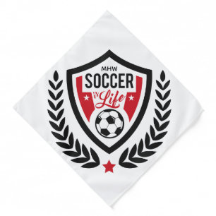 Custom Monogram Soccer Logo Bandana