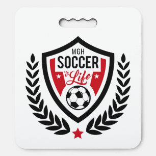 Custom Monogram Soccer Logo Seat Cushion