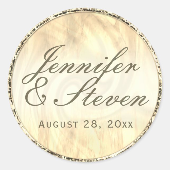 Custom Monogram Soft Gold Seal (Front)