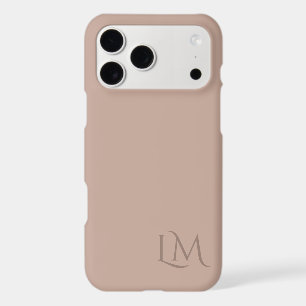 Custom Monogram Spring Taupe  iPhone 17 Pro Max Case