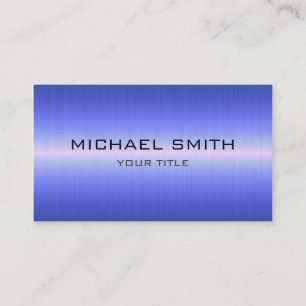 Custom Monogram Stainless Steel Metal 2 Business Card
