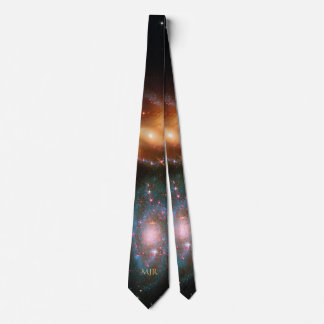 Custom monogram Stephans Quintet deep space Tie