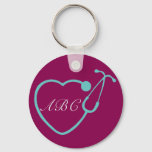 Custom Monogram Stethoscope Key Chain at Zazzle