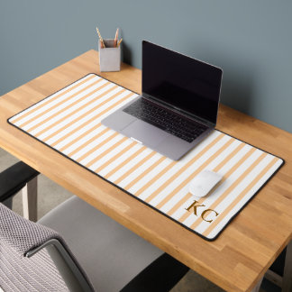 Custom Monogram Striped Workspace Personalized Desk Mat