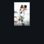 Custom Monogram Stylish Love Couple Heart Arrows Canvas Print<br><div class="desc">Cute romantic love heart and crossed arrows in a stylish modern typography font. With option to personalize or customize with photo,  monograms and year date of your choice. Unique loved one's keepsake gift,  anniversary or Valentine's Day card. Easily customizable with a photograph of your choice.</div>