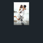 Custom Monogram Stylish Love Couple Heart Arrows Canvas Print<br><div class="desc">Cute romantic love heart and crossed arrows in a stylish modern typography font. With option to personalize or customize with photo,  monograms and year date of your choice. Unique loved one's keepsake gift,  anniversary or Valentine's Day card. Easily customizable with a photograph of your choice.</div>