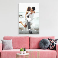 Custom Monogram Stylish Love Couple Heart Arrows