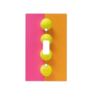 Custom Monogram Tennis Balls Light Switch Cover
