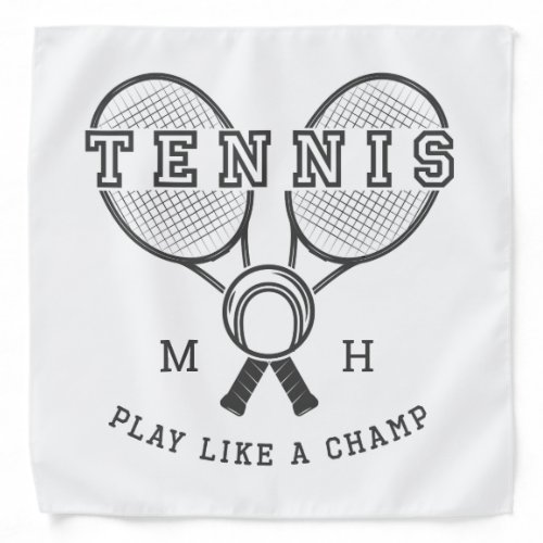 Custom monogram TENNIS Bandana