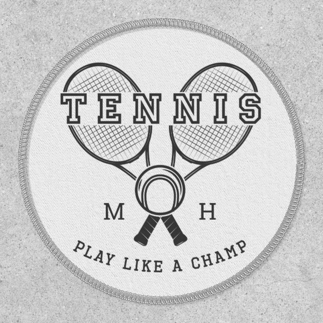 Custom monogram TENNIS Patch (Front)