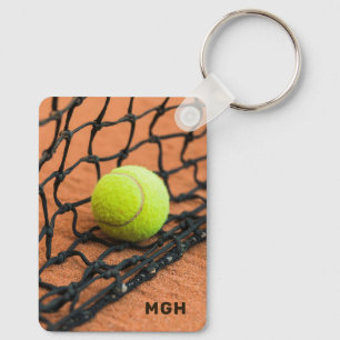 Custom Monogram & Text Tennis Keychain