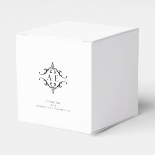  Custom Monogram Thank You  Favor Boxes