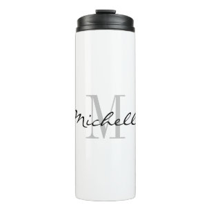 Custom monogram thermal tumbler travel mugs