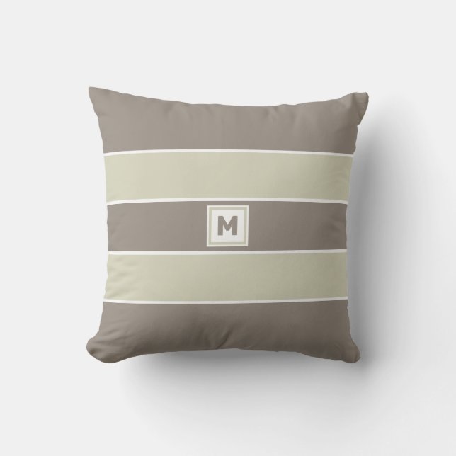 Custom Monogram Throw Pillow (Front)
