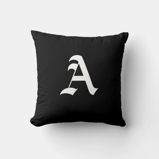 Custom Monogram Throw Pillow (Front)