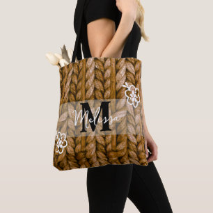 Custom Monogram Tote   Bridesmaid or Mum Gift Idea Bag
