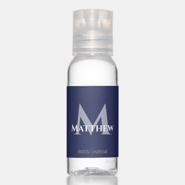 Custom Monogram Travel Bottle Set Personalized Gif Hand Sanitizer (Front)