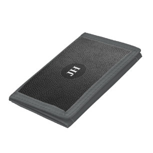 Custom Monogram Tri-fold Wallet