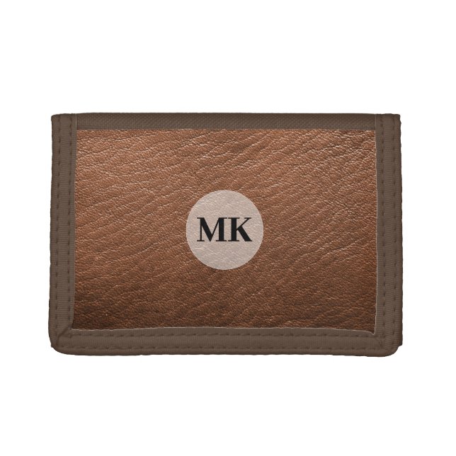 Custom Monogram Trifold Wallet (Front)