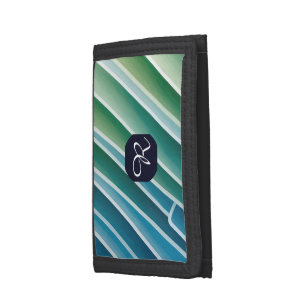 Custom Monogram Trifold Wallet – Modern Abstract