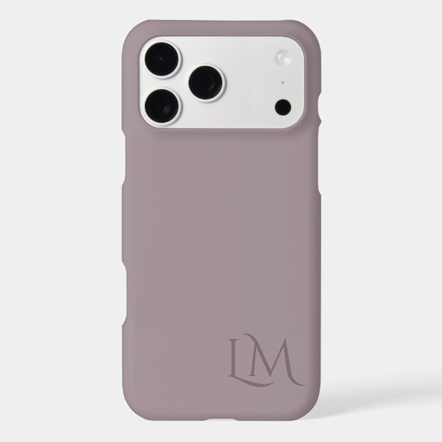 Custom Monogram Tulip Taupe  Case-Mate iPhone Case (Back)