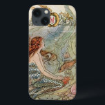 Custom Monogram Under the Sea Vintage Mermaid iPhone 13 Case<br><div class="desc">Beautiful your monogram Under the Sea Vintage Mermaid Decor case.</div>