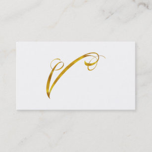 Calligraphic golden monogram letters v and l