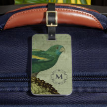 Custom Monogram Vintage Parrot