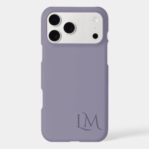 Custom Monogram Violet Taupe iPhone 17 Pro Max Case