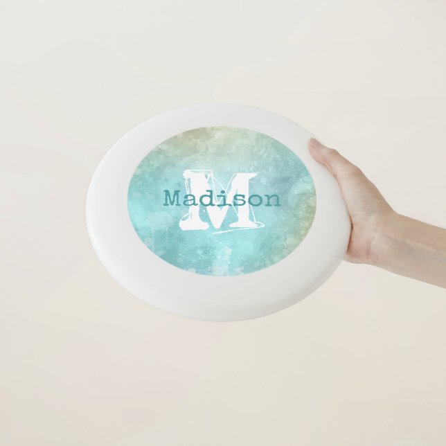 Custom monogram Watercolor Splash frisbee (In Hand)
