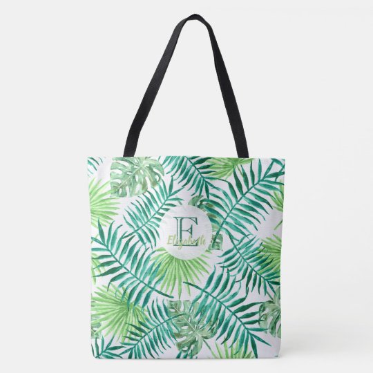 palm leaf tote bag