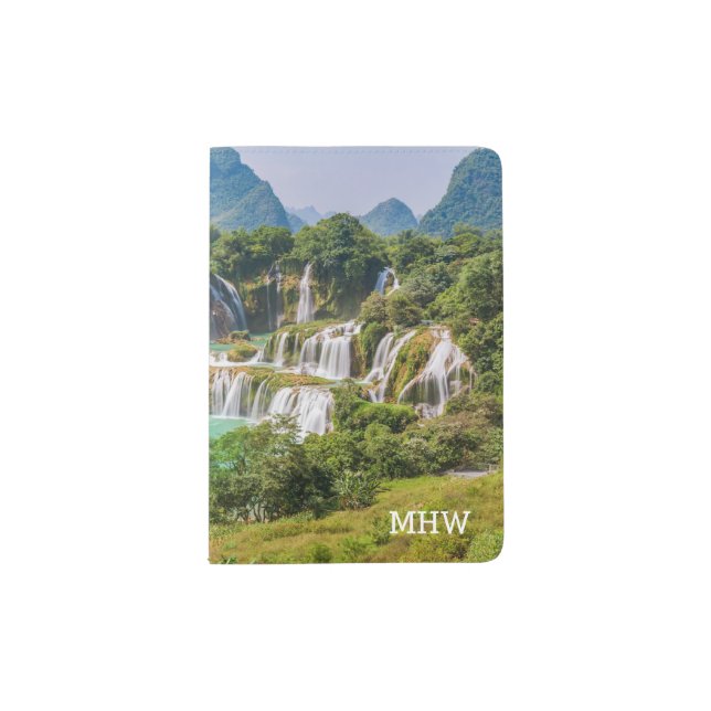 Custom monogram Waterfalls passport cover (Front)