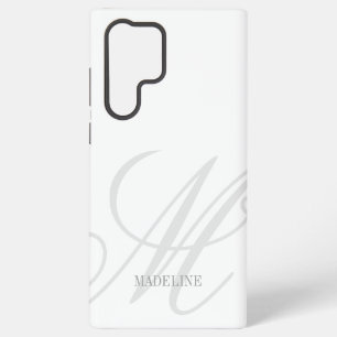 Custom monogram watermark logo elegant samsung galaxy s22 ultra case
