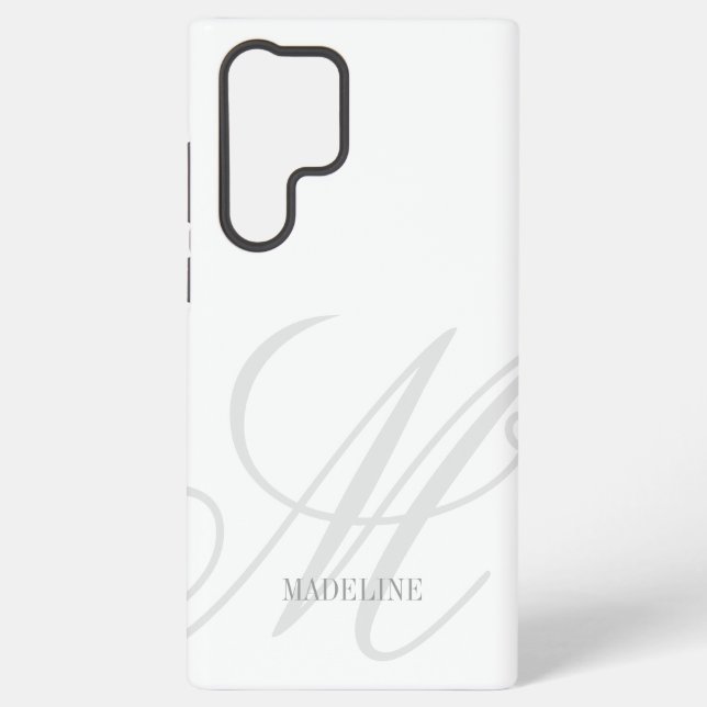 Custom monogram watermark logo elegant samsung galaxy case (Back)