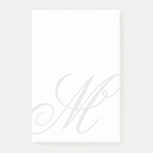 Custom monogram watermark post-it notes