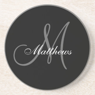 Custom Monogram Wedding Anniversary Coaster