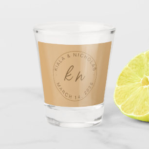 , Custom Monogram - Wedding Favors, Wedding Favor Shot Glass