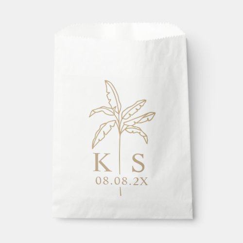 Custom Monogram Wedding Logo Favor Bag