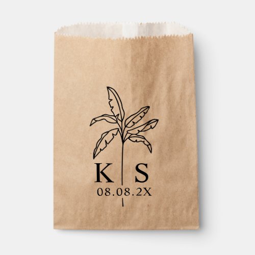 Custom Monogram Wedding Logo Favor Bag