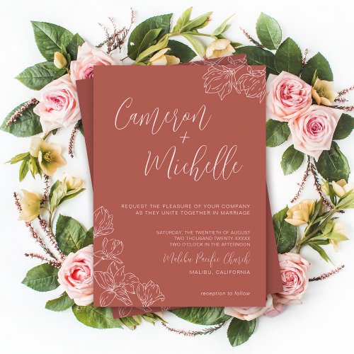 Custom Monogram Wedding Logo Palm Tree Invitation