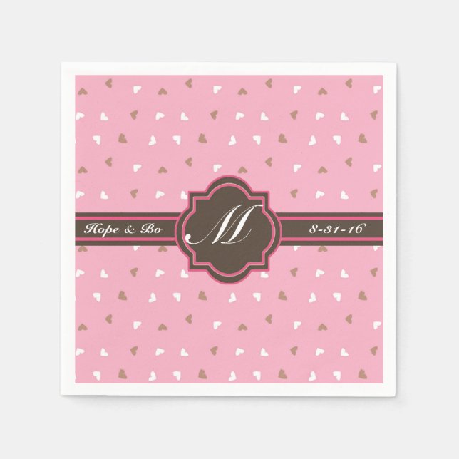 Custom Monogram Wedding Napkins (Front)