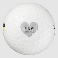Custom monogram wedding party favors golf balls