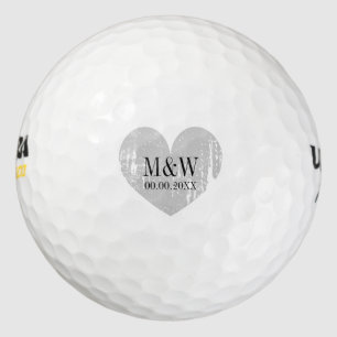 Custom monogram wedding party favors golf balls