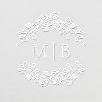 Custom Monogram Wedding Rose Floral Personalized