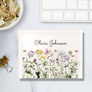 Custom Monogram Wildflower Flower Garden Floral Paperweight